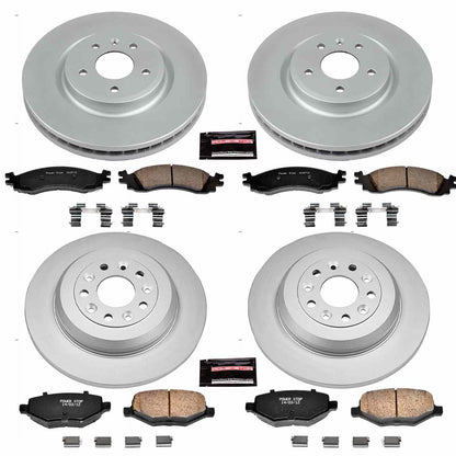 PowerStop Power Stop 2010 Ford Taurus Front & Rear Z17 Evolution Geomet Coated Brake Kit CRK5508