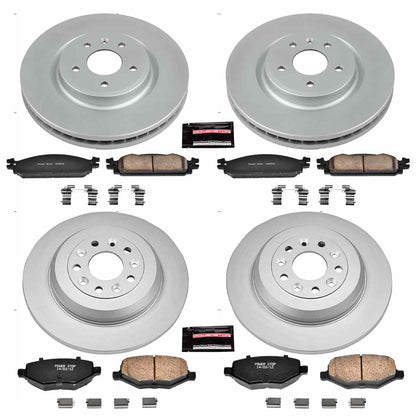 PowerStop Power Stop 09-11 Ford Flex Front & Rear Z17 Evolution Geomet Coated Brake Kit CRK5510