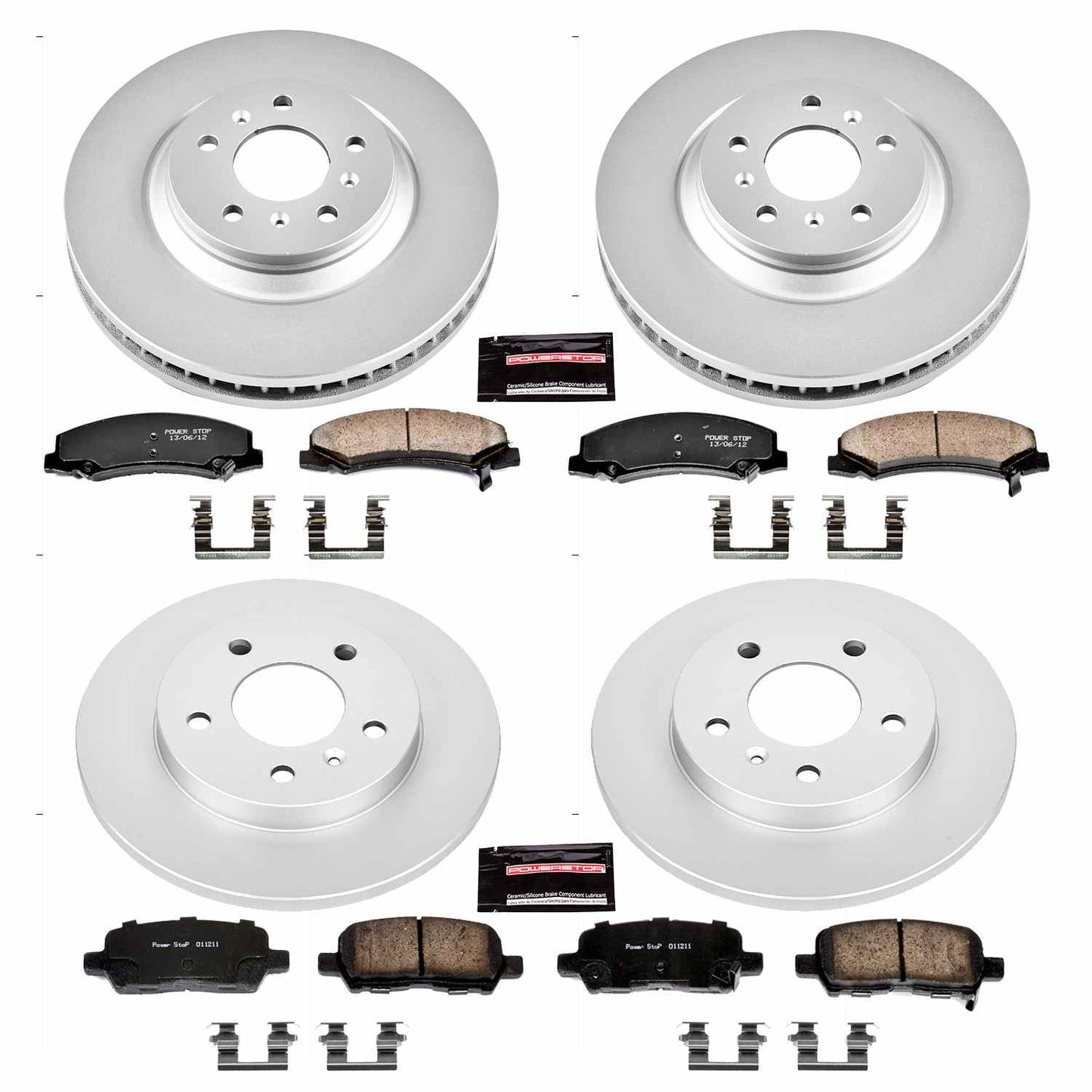 PowerStop Power Stop 12-13 Chevrolet Impala Front & Rear Z17 Evolution Geomet Coated Brake Kit CRK5514