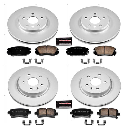 PowerStop Power Stop 2010 Buick Allure Front & Rear Z17 Evolution Geomet Coated Brake Kit CRK5515