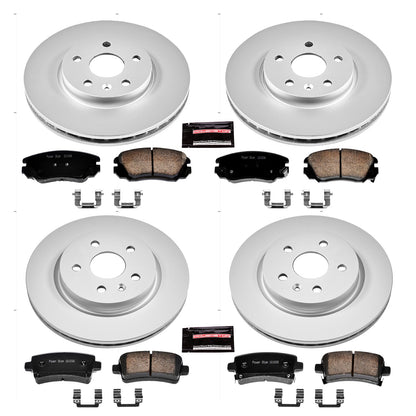 PowerStop Power Stop 2010 Buick Allure Front & Rear Z17 Evolution Geomet Coated Brake Kit CRK5515