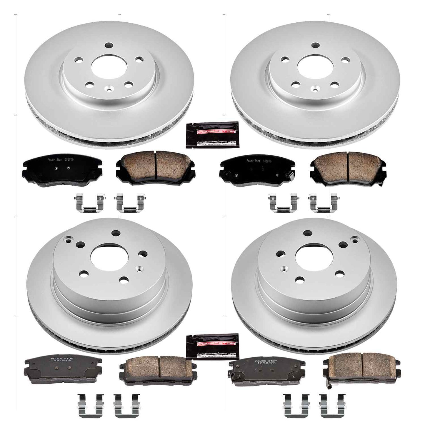 PowerStop Power Stop 10-17 Chevrolet Equinox Front & Rear Z17 Evolution Geomet Coated Brake Kit CRK5516
