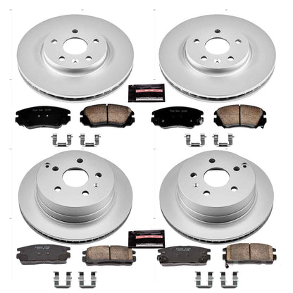 PowerStop Power Stop 10-17 Chevrolet Equinox Front & Rear Z17 Evolution Geomet Coated Brake Kit CRK5516