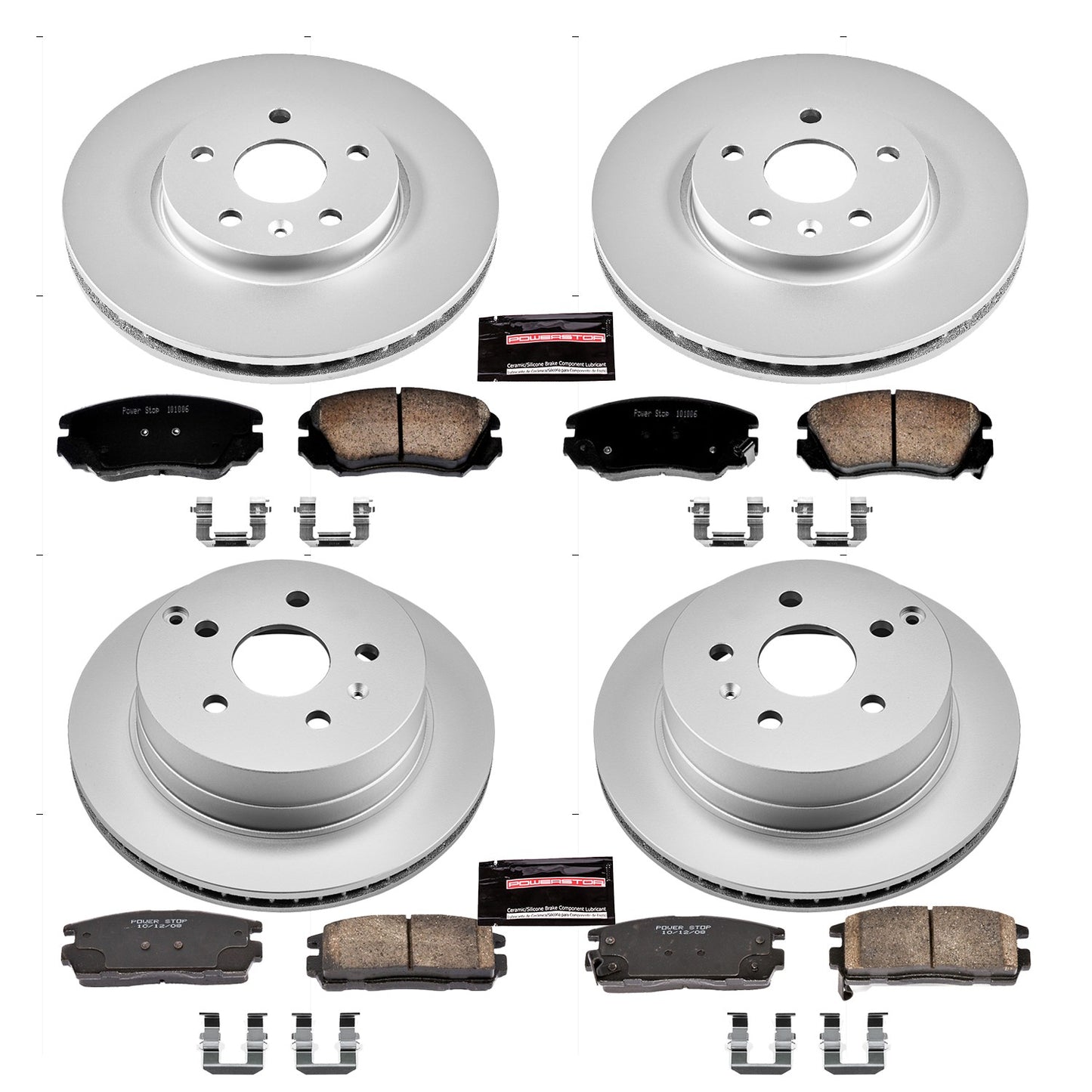 PowerStop Power Stop 10-17 Chevrolet Equinox Front & Rear Z17 Evolution Geomet Coated Brake Kit CRK5516