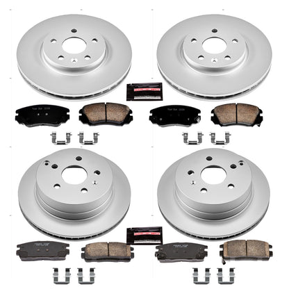 PowerStop Power Stop 10-17 Chevrolet Equinox Front & Rear Z17 Evolution Geomet Coated Brake Kit CRK5516