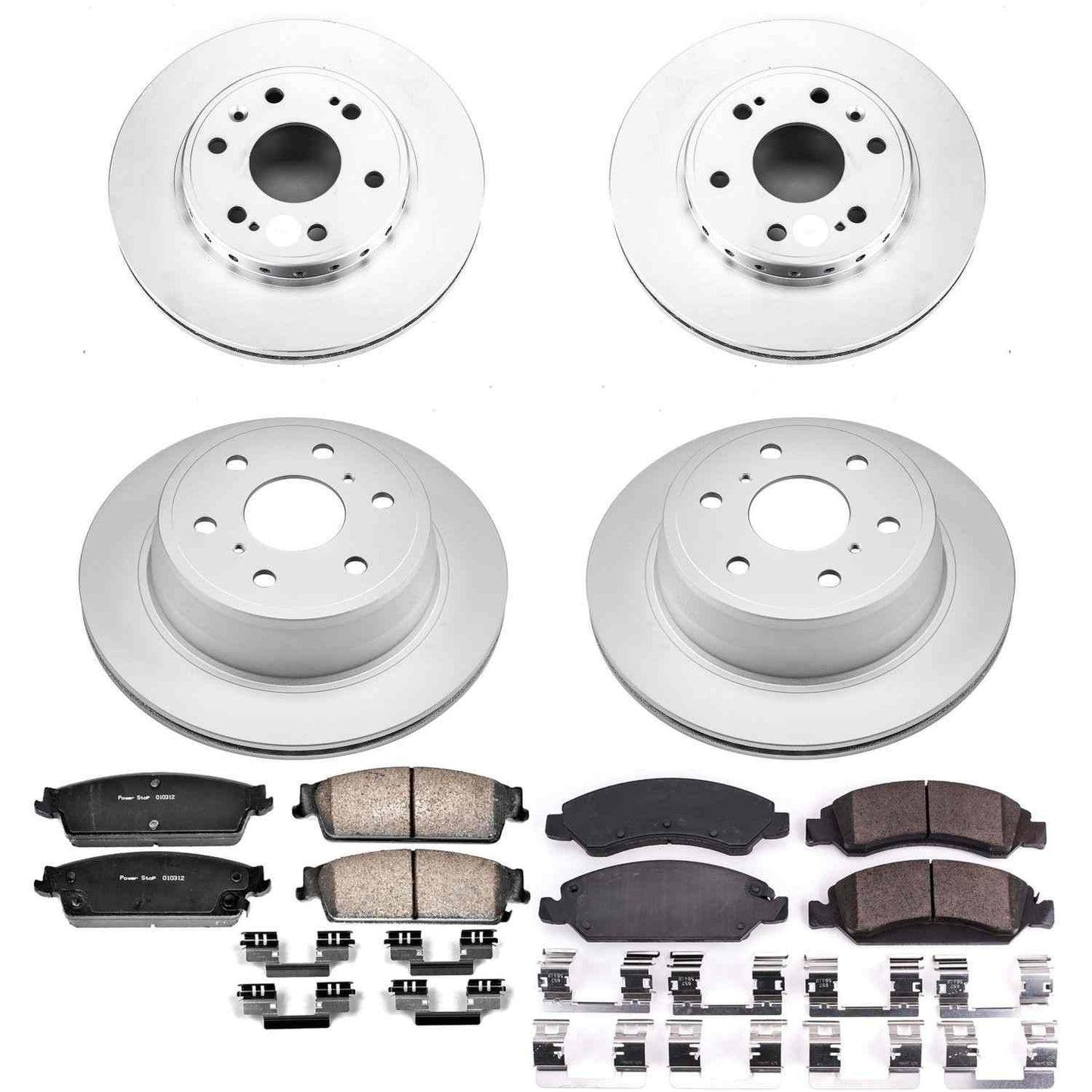 PowerStop Power Stop 08-14 Chevrolet Tahoe Front & Rear Z17 Evolution Geomet Coated Brake Kit CRK5520