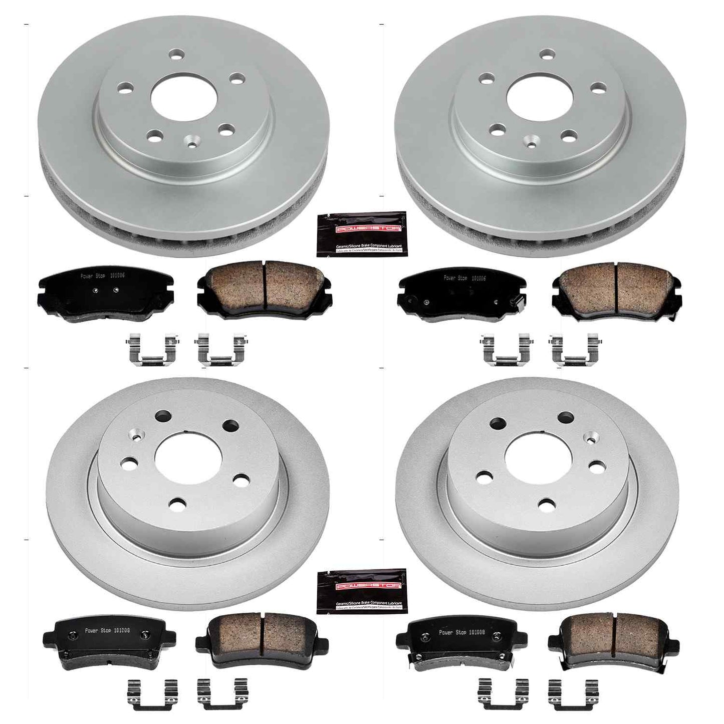 PowerStop Power Stop 12-16 Buick LaCrosse Front & Rear Z17 Evolution Geomet Coated Brake Kit CRK5523