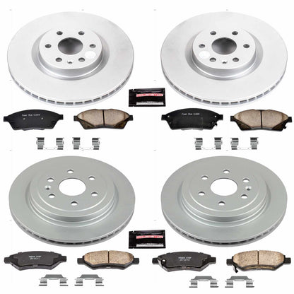 PowerStop Power Stop 10-16 Cadillac SRX Front & Rear Z17 Evolution Geomet Coated Brake Kit CRK5546