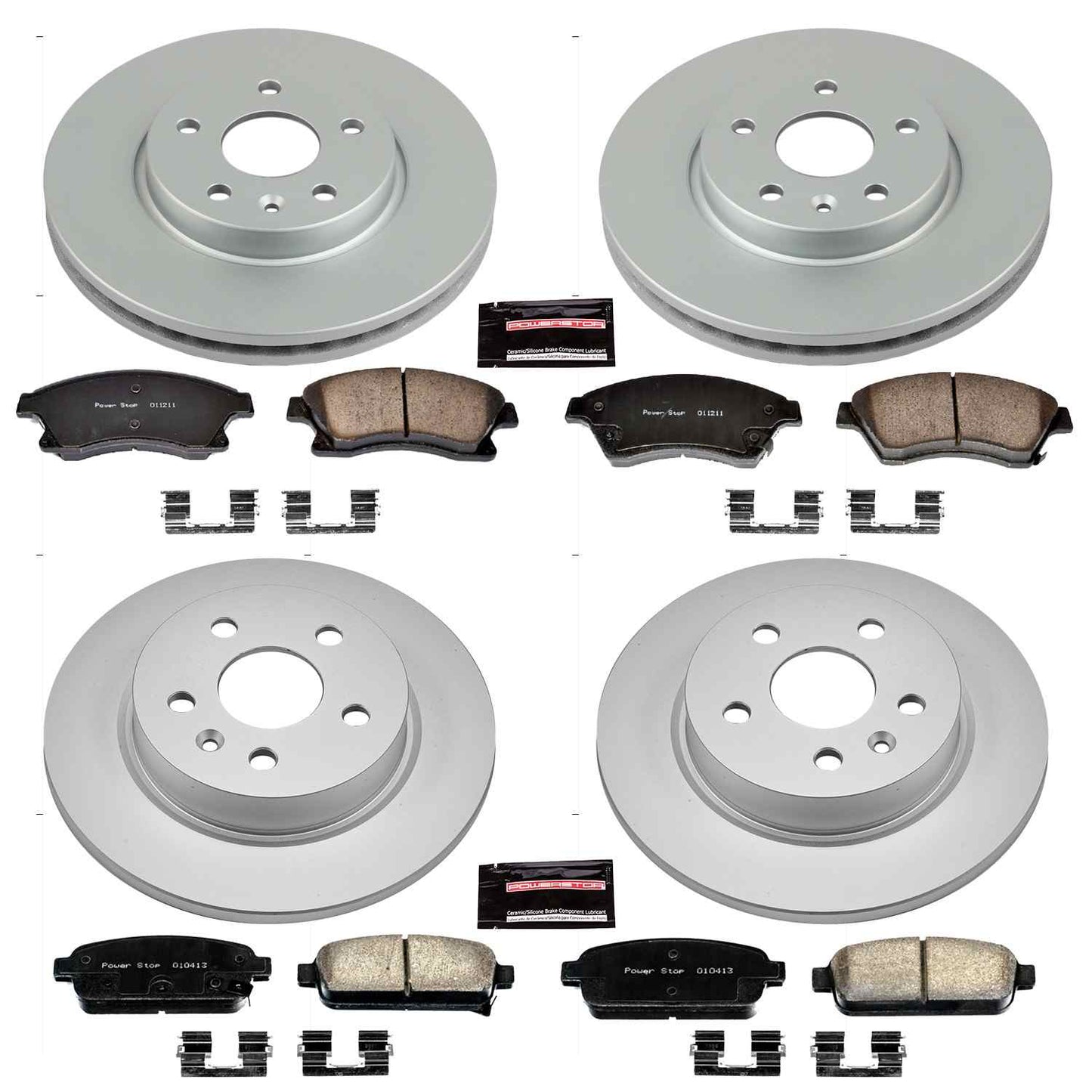 PowerStop Power Stop 11-15 Chevrolet Cruze Front & Rear Z17 Evolution Geomet Coated Brake Kit CRK5551