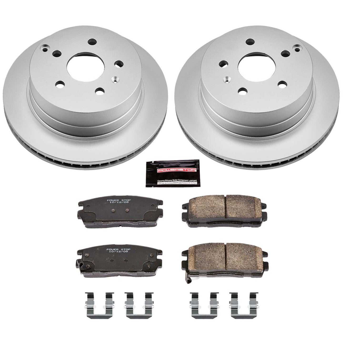 PowerStop Power Stop 10-17 Chevrolet Equinox Rear Z17 Evolution Geomet Coated Brake Kit CRK5558