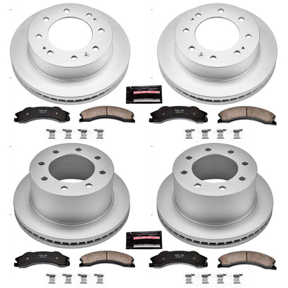 PowerStop Power Stop 2011 Chevrolet Silverado 3500 HD Front & Rear Z17 Evolution Geomet Coated Brake Kit CRK5560