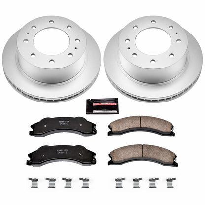 PowerStop Power Stop 11-14 Chevrolet Silverado 2500 HD Rear Z17 Evolution Geomet Coated Brake Kit CRK5563