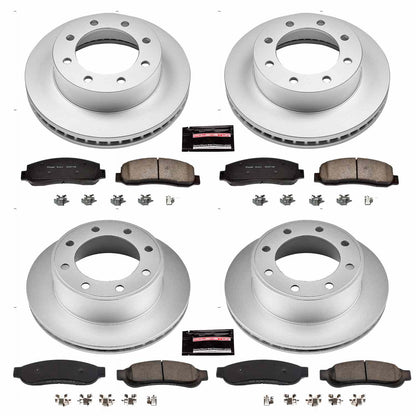 PowerStop Power Stop 2010 Ford F-350 Super Duty Front & Rear Z17 Evolution Geomet Coated Brake Kit CRK5573