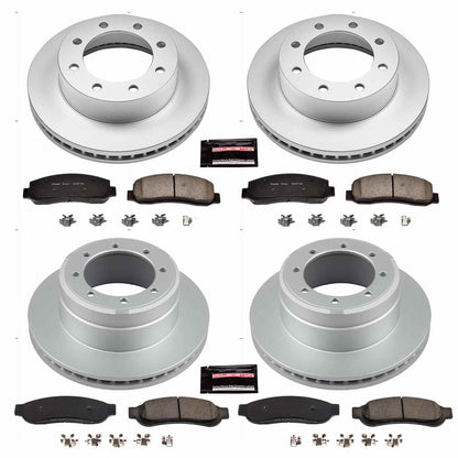 PowerStop Power Stop 10-11 Ford F-350 Super Duty Front & Rear Z17 Evolution Geomet Coated Brake Kit CRK5574