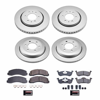 PowerStop Power Stop 10-17 Ford Expedition Front & Rear Z17 Evolution Geomet Coated Brake Kit CRK5577
