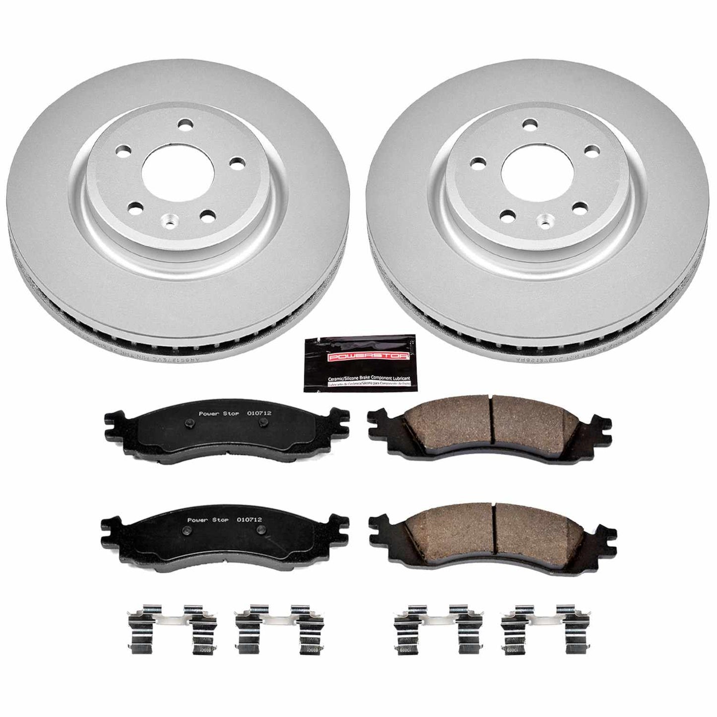 PowerStop Power Stop 11-12 Ford Taurus Front Z17 Evolution Geomet Coated Brake Kit CRK5581