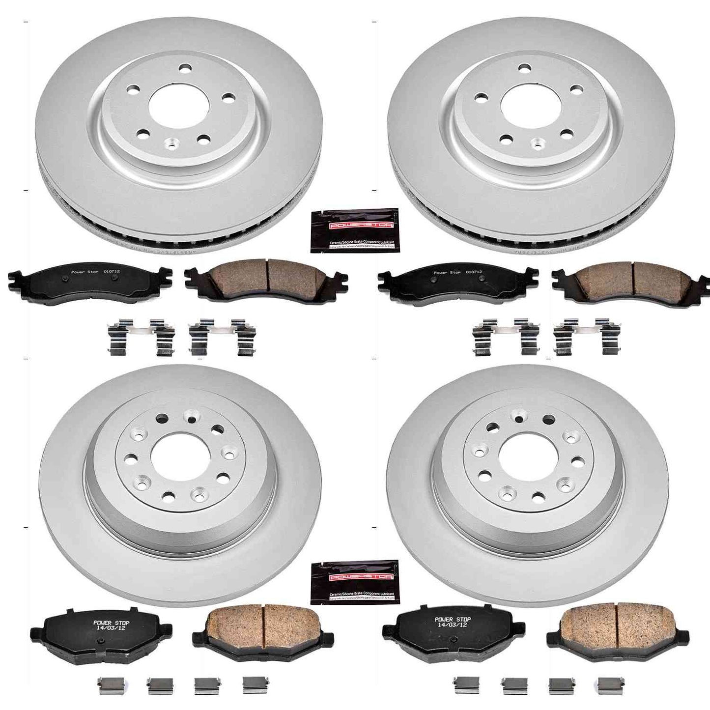 PowerStop Power Stop 11-12 Ford Taurus Front & Rear Z17 Evolution Geomet Coated Brake Kit CRK5582