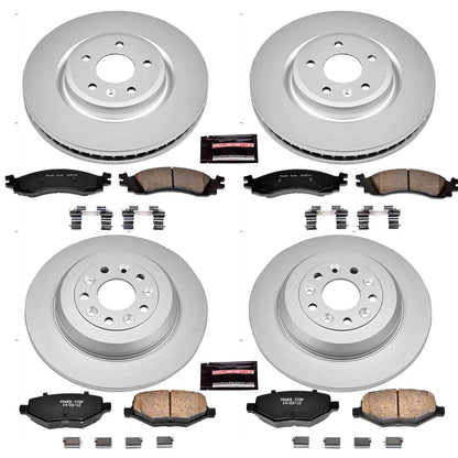 PowerStop Power Stop 11-12 Ford Taurus Front & Rear Z17 Evolution Geomet Coated Brake Kit CRK5582