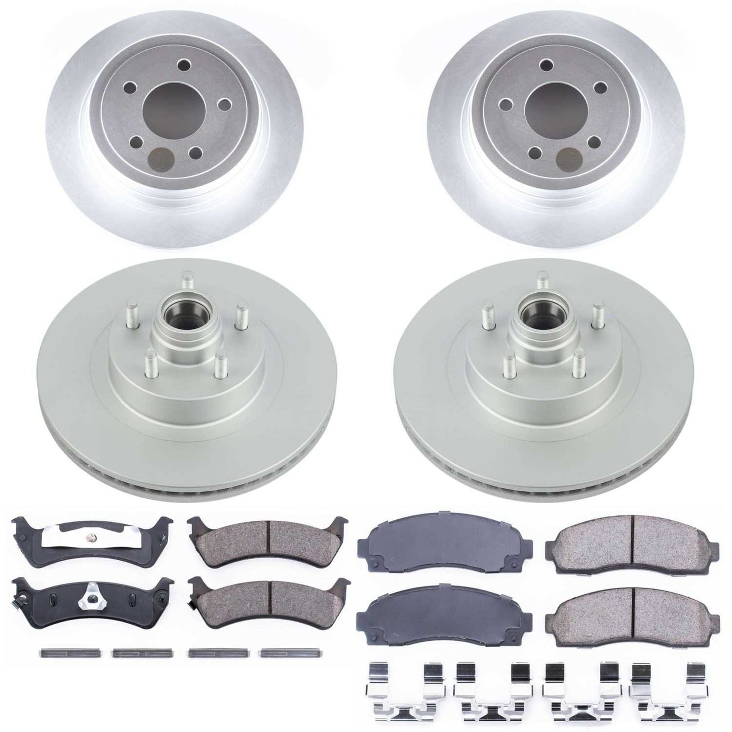 PowerStop Power Stop 2003 Ford Explorer Sport Front & Rear Z17 Evolution Geomet Coated Brake Kit CRK5593