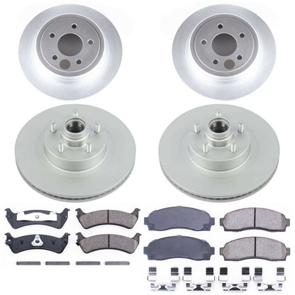 PowerStop Power Stop 2003 Ford Explorer Sport Front & Rear Z17 Evolution Geomet Coated Brake Kit CRK5593