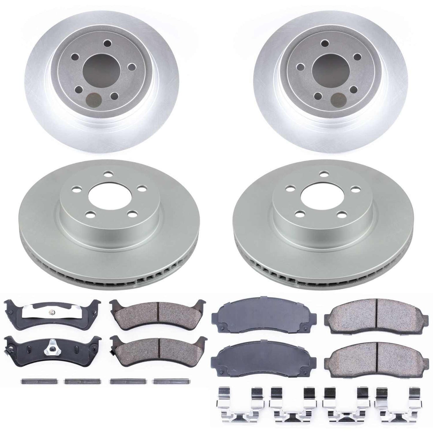 PowerStop Power Stop 2003 Ford Explorer Sport Front & Rear Z17 Evolution Geomet Coated Brake Kit CRK5595
