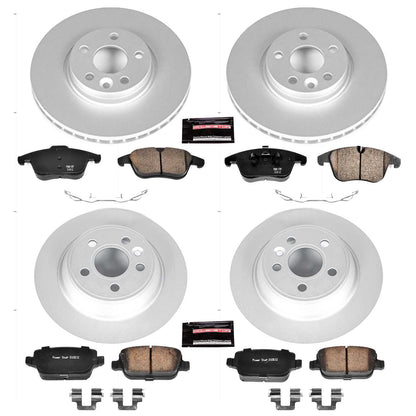 PowerStop Power Stop 07-11 Volvo S80 Front & Rear Z23 Evolution Sport Coated Brake Kit CRK5610
