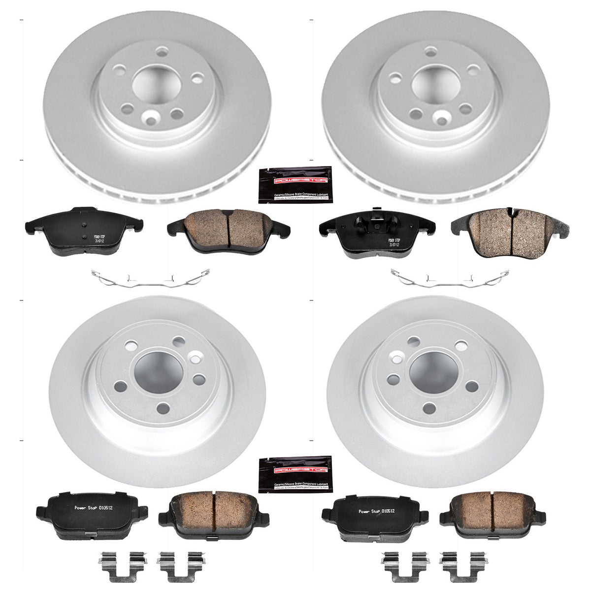PowerStop Power Stop 07-11 Volvo S80 Front & Rear Z23 Evolution Sport Coated Brake Kit CRK5610
