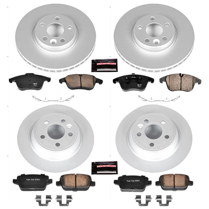 PowerStop Power Stop 07-11 Volvo S80 Front & Rear Z23 Evolution Sport Coated Brake Kit CRK5610
