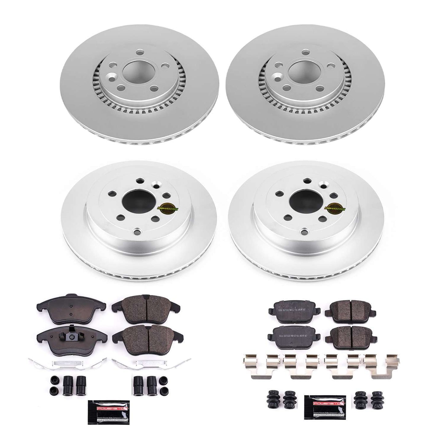 PowerStop Power Stop 08-12 Land Rover LR2 Front & Rear Z23 Evolution Sport Coated Brake Kit CRK5616