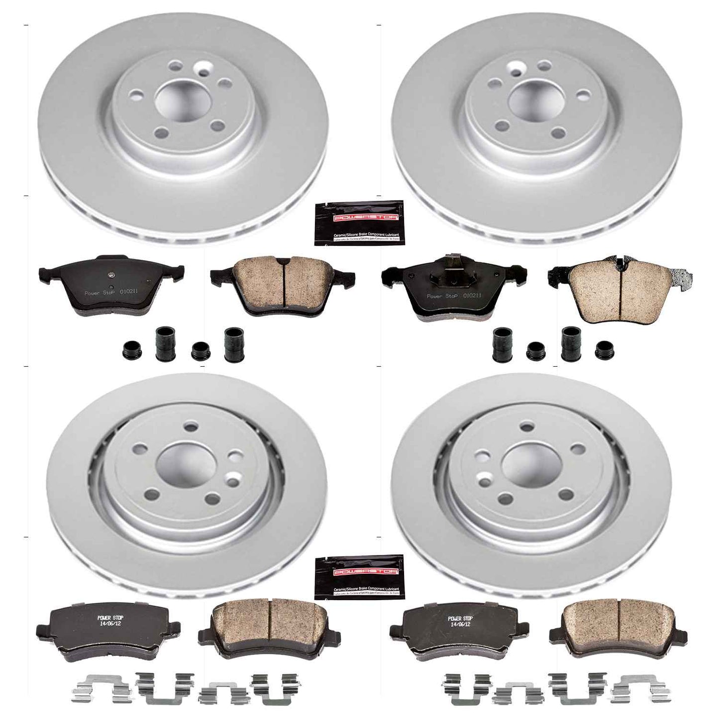 PowerStop Power Stop 13-14 Volvo S60 Front & Rear Z23 Evolution Sport Coated Brake Kit CRK5617