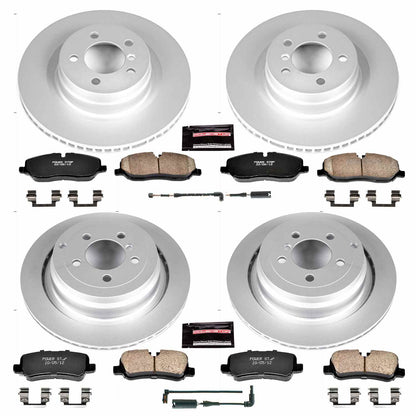 PowerStop Power Stop 06-09 Land Rover Range Rover Front & Rear Z23 Evolution Sport Coated Brake Kit CRK5632