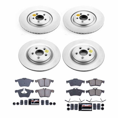 PowerStop Power Stop 07-08 Jaguar S-Type Front & Rear Z23 Evolution Sport Coated Brake Kit CRK5639