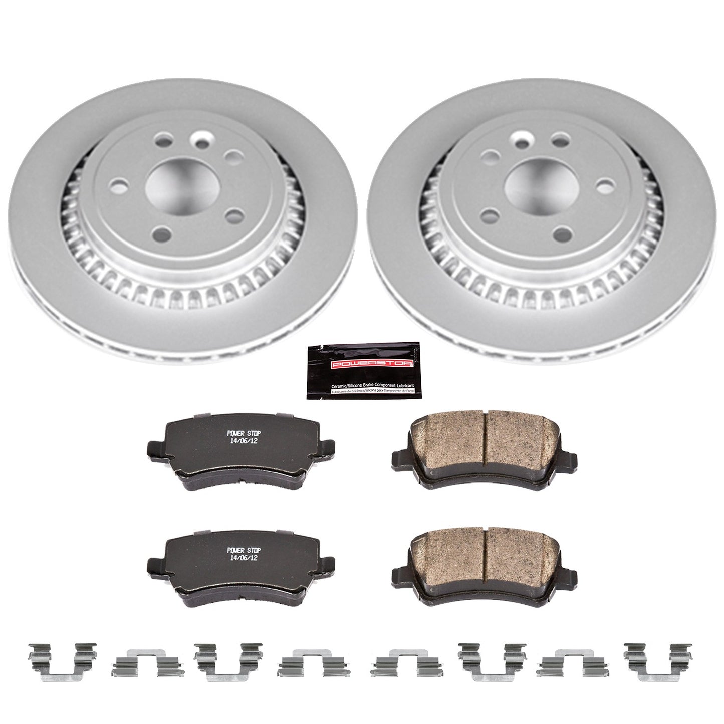 PowerStop Power Stop 10-17 Volvo XC60 Rear Z23 Evolution Sport Coated Brake Kit CRK5705