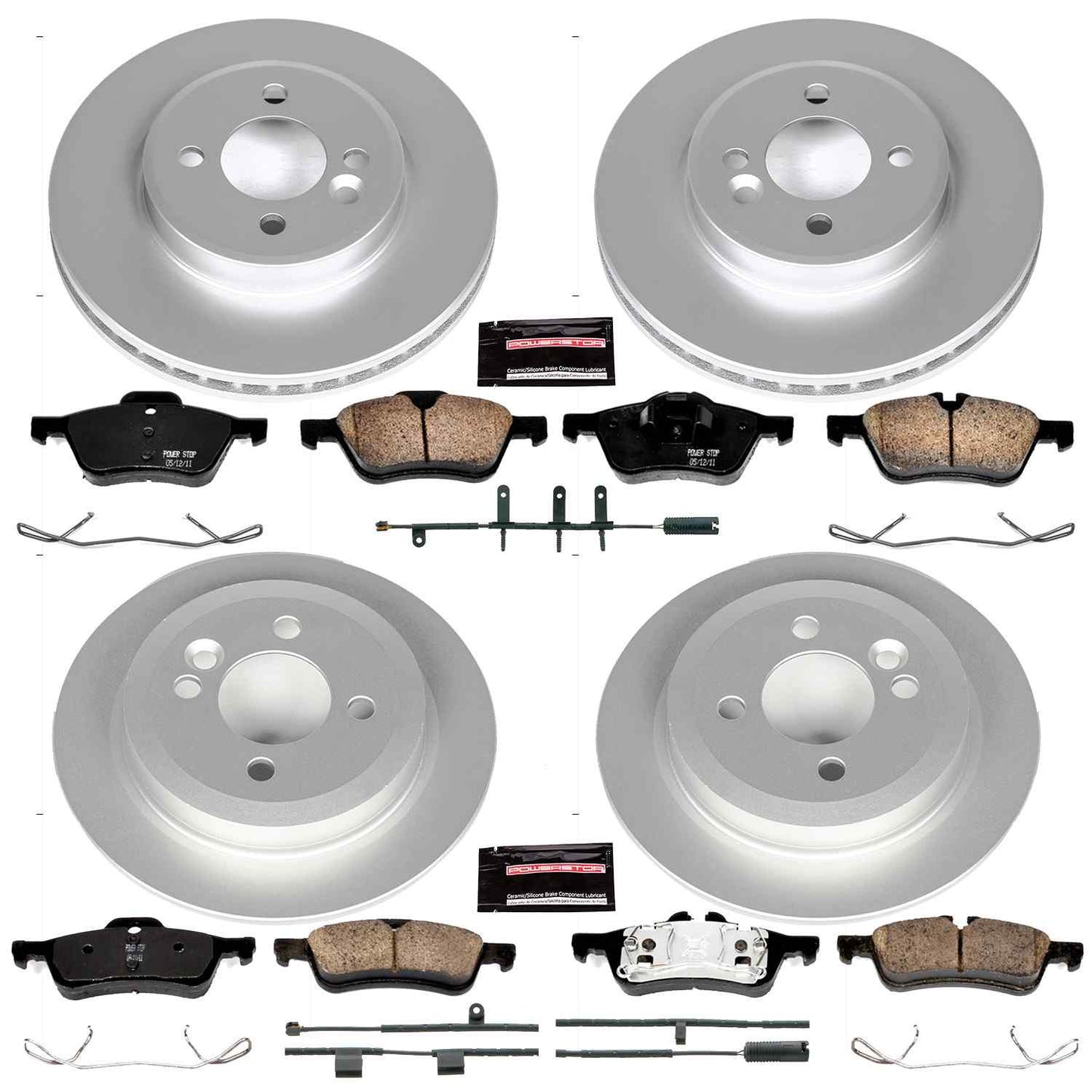 PowerStop Power Stop 02-06 Mini Cooper Front & Rear Z23 Evolution Sport Coated Brake Kit CRK5725