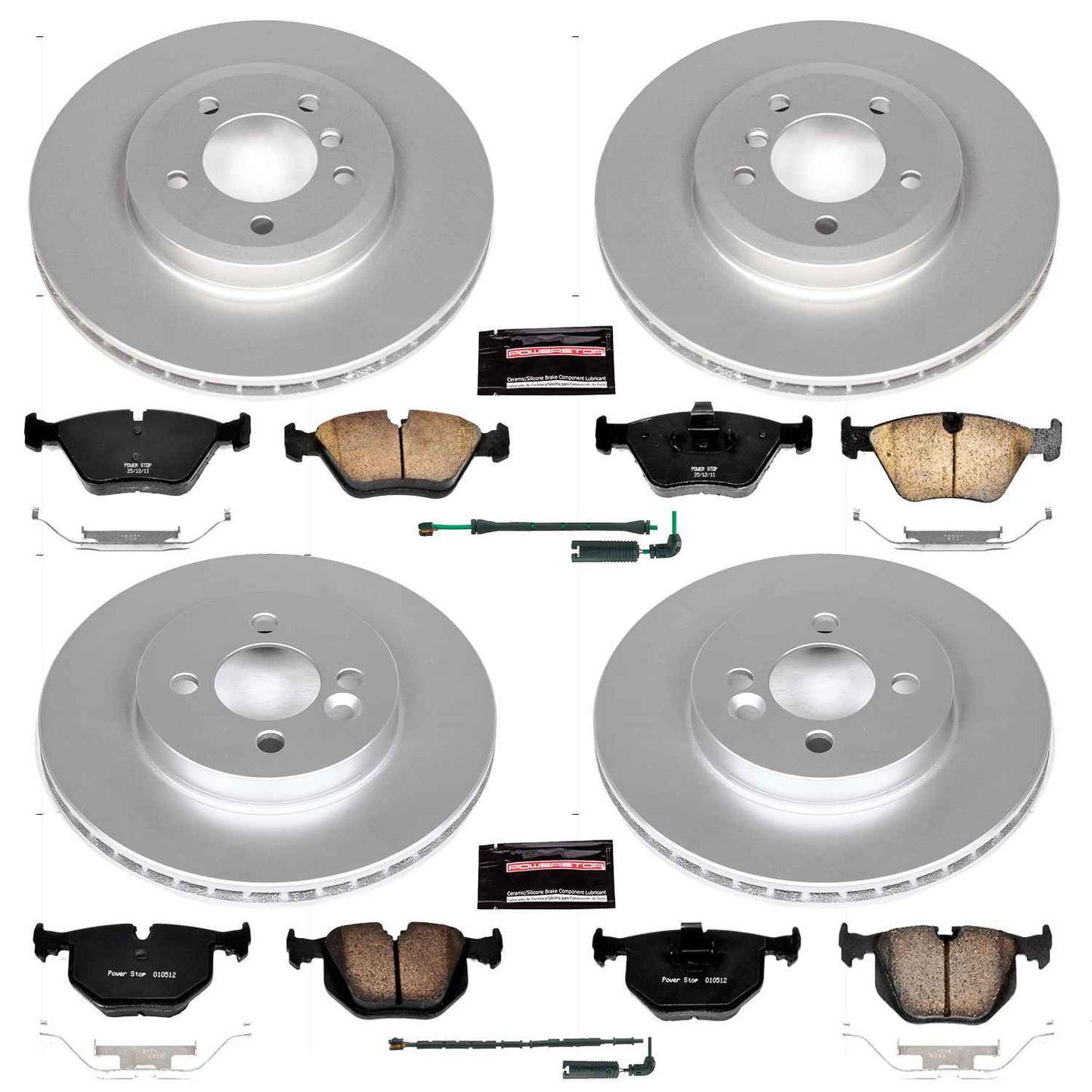 PowerStop Power Stop 01-06 BMW 330Ci Front & Rear Z23 Evolution Sport Coated Brake Kit CRK5728