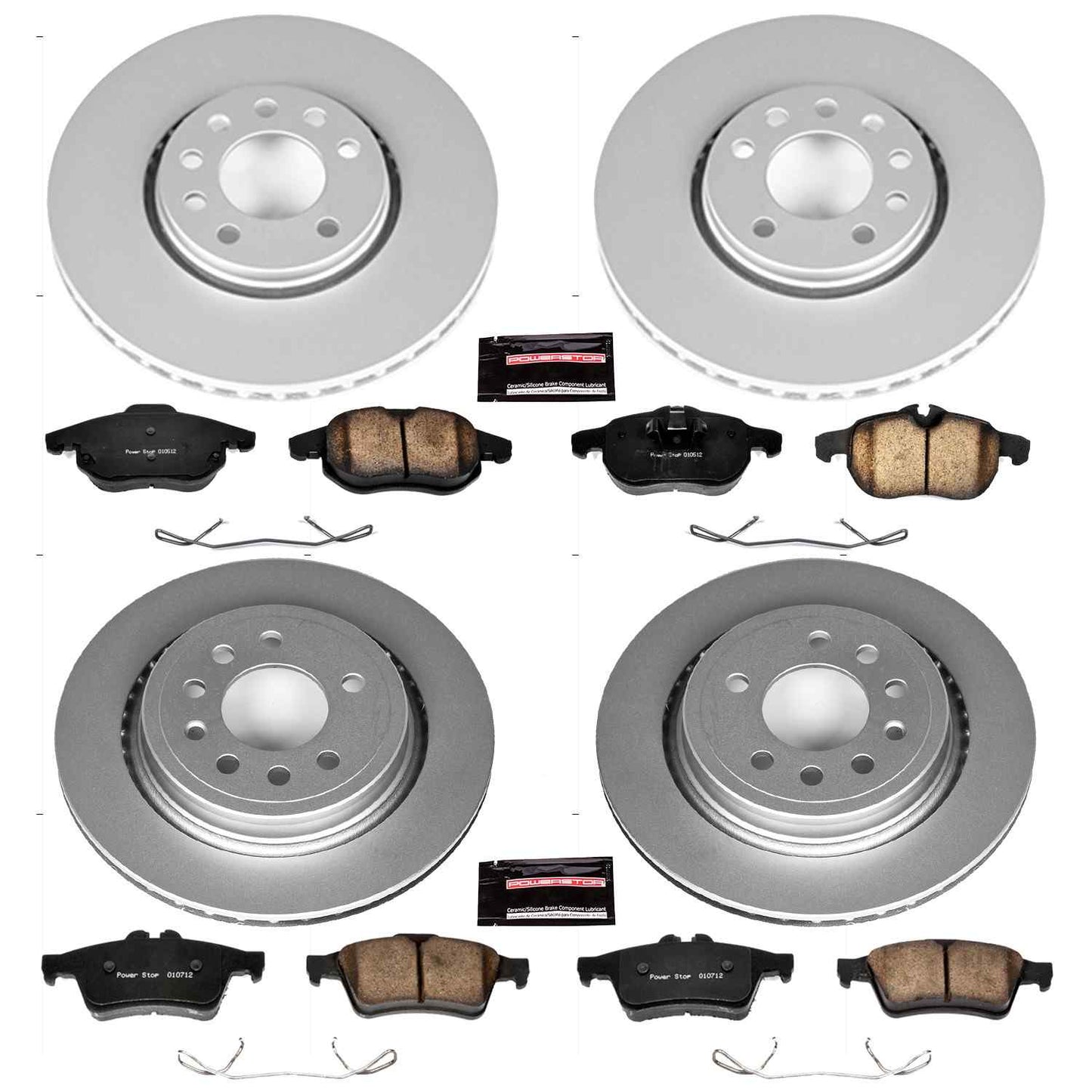 PowerStop Power Stop 08-11 Saab 9-3 Front & Rear Z23 Evolution Sport Coated Brake Kit CRK5736