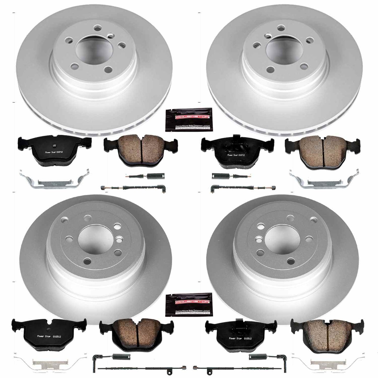 PowerStop Power Stop 03-05 Land Rover Range Rover Front & Rear Z23 Evolution Sport Coated Brake Kit CRK5741