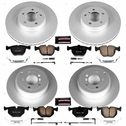 PowerStop Power Stop 03-05 Land Rover Range Rover Front & Rear Z23 Evolution Sport Coated Brake Kit CRK5741