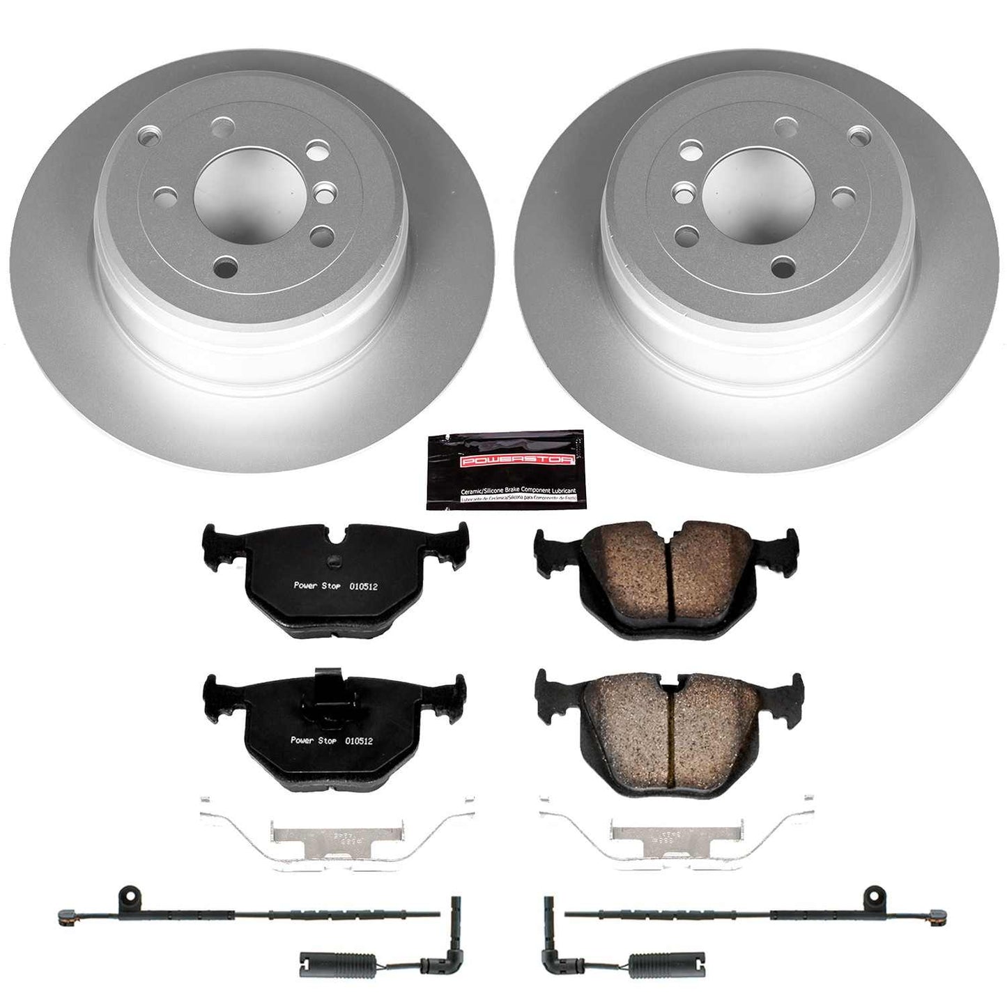 PowerStop Power Stop 03-05 Land Rover Range Rover Rear Z23 Evolution Sport Coated Brake Kit CRK5742