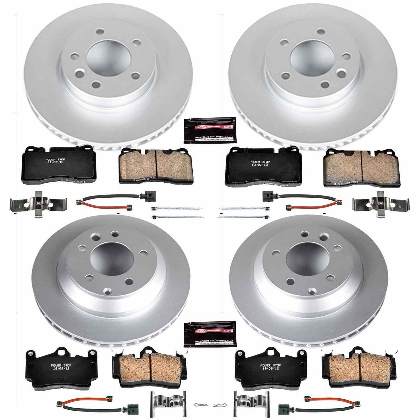 PowerStop Power Stop 07-10 Volkswagen Touareg Front & Rear Z23 Evolution Sport Coated Brake Kit CRK5745