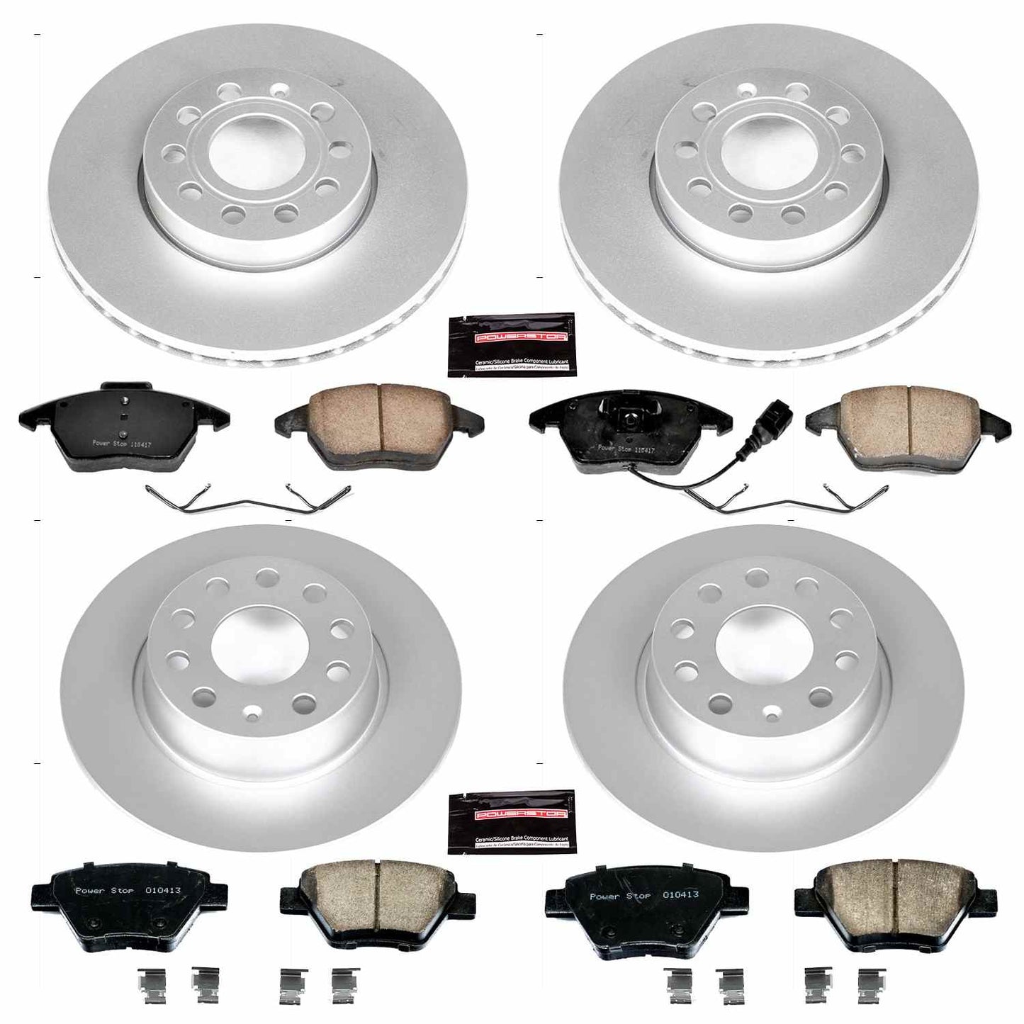 PowerStop Power Stop 2012 Volkswagen Beetle Front & Rear Z23 Evolution Sport Coated Brake Kit CRK5747