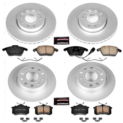 PowerStop Power Stop 10-12 Audi A3 Front & Rear Z23 Evolution Sport Coated Brake Kit CRK5749