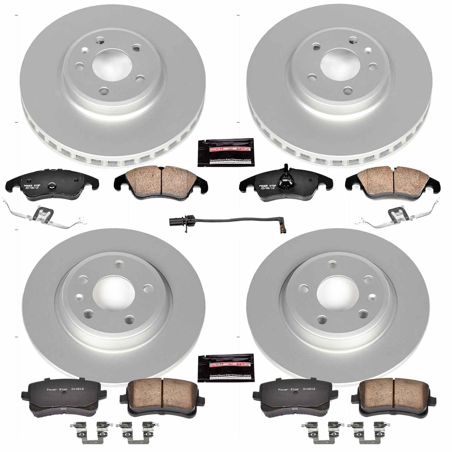 PowerStop Power Stop 09-11 Audi A4 Front & Rear Z23 Evolution Sport Coated Brake Kit CRK5754