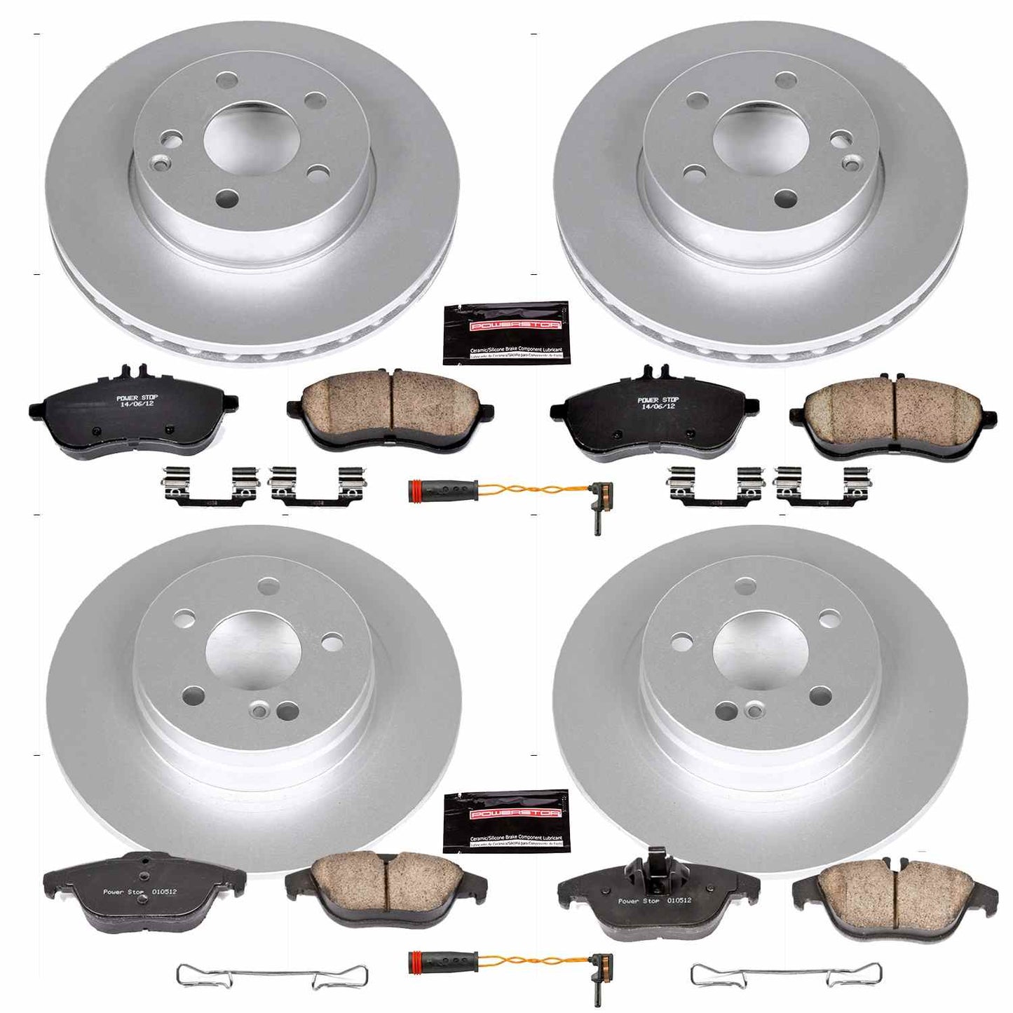PowerStop Power Stop 12-15 Mercedes-Benz C250 Front & Rear Z23 Evolution Sport Coated Brake Kit CRK5791