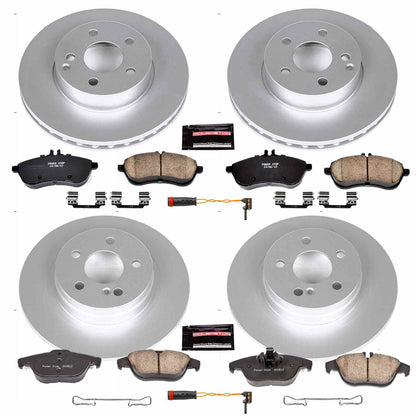 PowerStop Power Stop 12-15 Mercedes-Benz C250 Front & Rear Z23 Evolution Sport Coated Brake Kit CRK5791