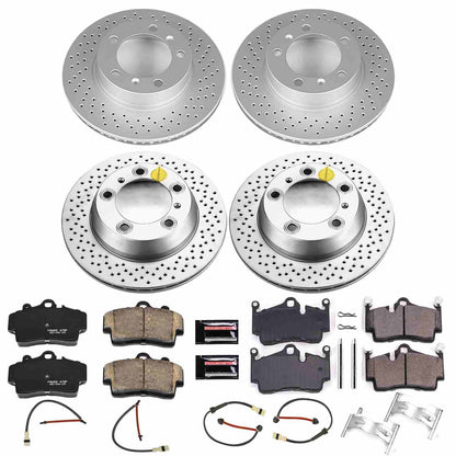 PowerStop Power Stop 05-08 Porsche Boxster Front & Rear Z23 Evolution Sport Coated Brake Kit CRK5794