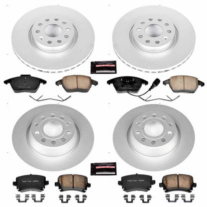 PowerStop Power Stop 2013 Audi A3 Front & Rear Z23 Evolution Sport Coated Brake Kit CRK5798
