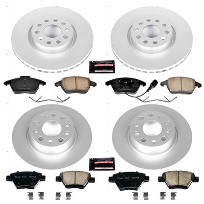 PowerStop Power Stop 10-12 Audi A3 Front & Rear Z23 Evolution Sport Coated Brake Kit CRK5801