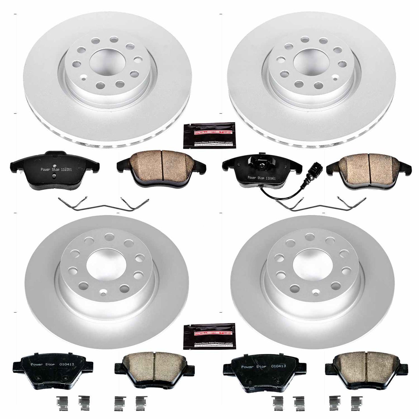 PowerStop Power Stop 12-15 Volkswagen Passat Front & Rear Z23 Evolution Sport Coated Brake Kit CRK5803