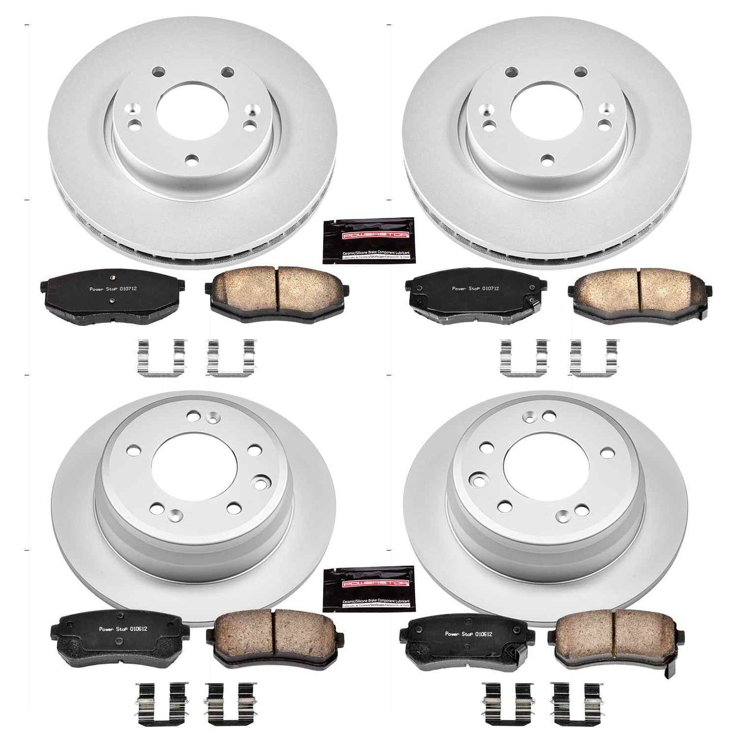 PowerStop Power Stop 10-12 Hyundai Tucson Front & Rear Z17 Evolution Geomet Coated Brake Kit CRK5807